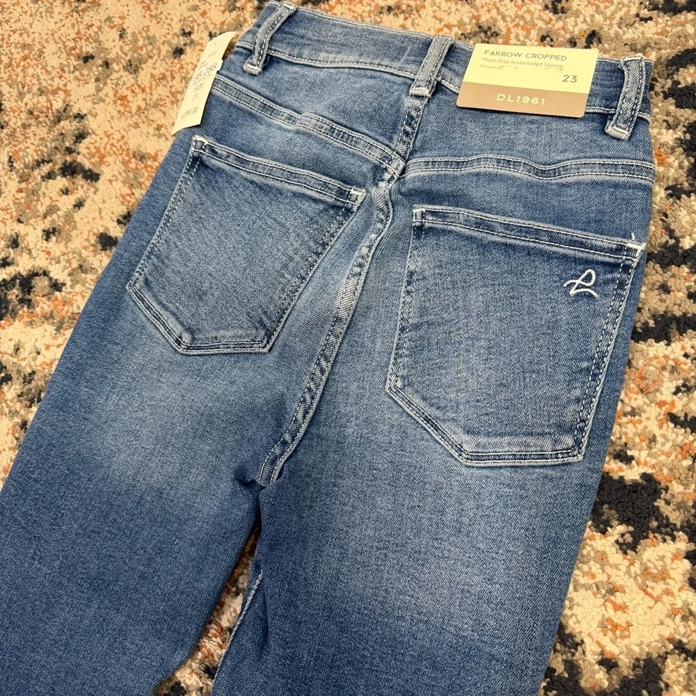 NWT DL1961 ‘Farrow’ Cropped High Rise Instasculpt Skinny Jeans in “Portage” 23